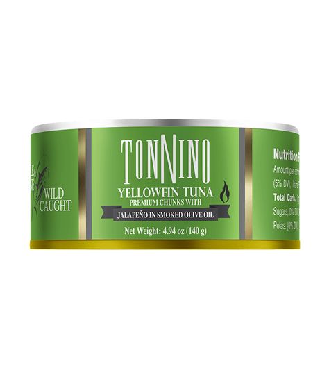 Yellowfin Tuna Solid Pack with Jalapeño in Smoked Olive Oil Yellowfin Tuna, Olive Oil, Nutrition, Shop Now