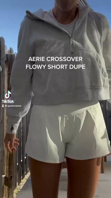 Aerie Crossover Flowy Short Dupe Aerie Crossover Shorts Outfit, Aerie Flowy Shorts Outfits, Flowy Shorts Outfit, Crossover Shorts, Workout Bottoms, Bottom Workout, Shorts Outfits, Shorts Outfit, Flowy Shorts