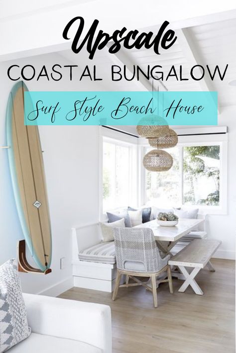 High End Coastal Interiors, Classy Beach House Decor, Beach Bungalow Decor, Beach House Outdoor Living, Coastal Bungalow, Salt Interiors, Beach Home Interiors, House Decor Ideas, Pure Salt Interiors