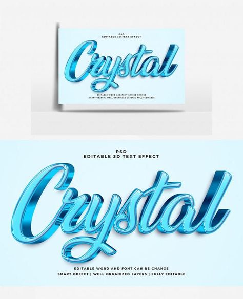 Crystal 3d psd editable text effect#pikbest#Templates #photoshop #backgroundtextures #digitalbackground #backgrounds #textures #woodtexture #graphicdesign Text Poster, Adobe Illustrator Graphic Design, Photoshop Text, 3d Text Effect, Paper Background Texture, Text Features, Png Text, 3d Text, Free Text