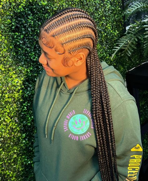 Stitch Feed In Braids, Lemonade Braids Hairstyles, Feed In Braids, Braids For Boys, Pretty Braids, Girl Hair Colors, Black Girls With Tattoos, Feed In Braids Hairstyles, Goddess Braids Hairstyles