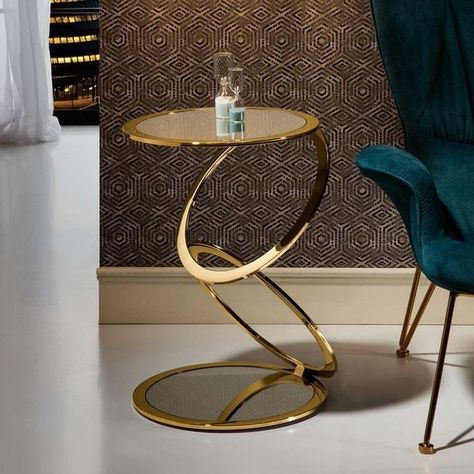 Golden Side Table, Modern Table Lamp Design, Creative Coffee Table, Chair And Table, Luxury Coffee Table, Metal Furniture Design, Youtube Studio, Contemporary Coffee Table, Contemporary Lamps