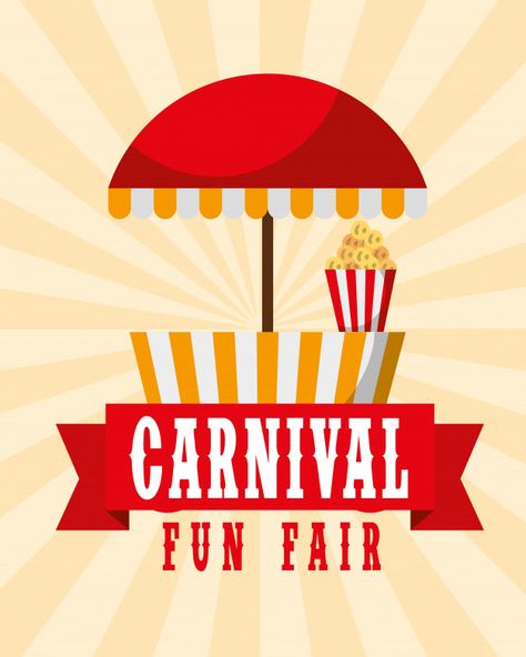 Food booth retro poster carnival fun fair Premium Vector Food Carnival Poster, State Fair Graphic Design, Carnival Poster Ideas, Fun Fair Poster, Drink Flyer, Popcorn Posters, Food Booth, Carnival Poster, Fair Theme