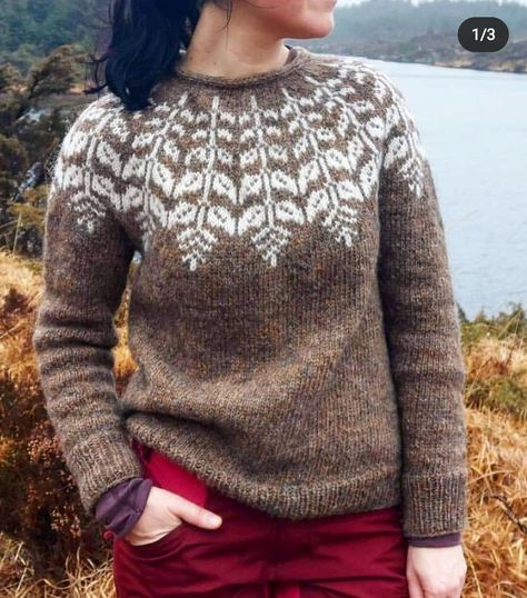 Cable Knitting Patterns, Icelandic Sweaters, Fair Isle Knitting Patterns, Colorwork Knitting, Unique Sweaters, Thick Sweaters, Stylish Sweaters, Fair Isle Knitting, Fair Isle Sweater