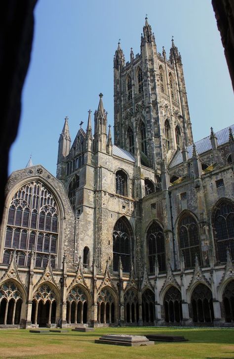 "CANTERBURY CATHEDRAL" in Canterbury, Kent, is one of the Oldest and Most Famous Christian Structures in England Cathedral Exterior, Gothic Style Architecture, Medieval Aesthetics, Medieval Things, Canterbury England, Visit England, Dover Castle, Canterbury Kent, Canterbury Cathedral