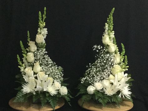 Floral Altar Arrangement, Table Bouquet Floral Arrangements, Center Table Flower Arrangement, Altar Arrangement Church, Altar Floral Arrangements, Church Floral Arrangements, Altar Flower Arrangements, White And Green Floral Arrangements, Montage Floral