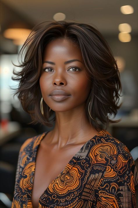 Timeless and fashionable chic layered bob for Black women in 2024 2024 Hair Trends For Women, Tomboy Haircut, 2024 Hair Trends, Short Haircuts For Black Women, Bunk Beds For Kids, Layered Haircuts For Women, Haircuts For Black Women, Wooden Bunk Beds, Layered Bobs