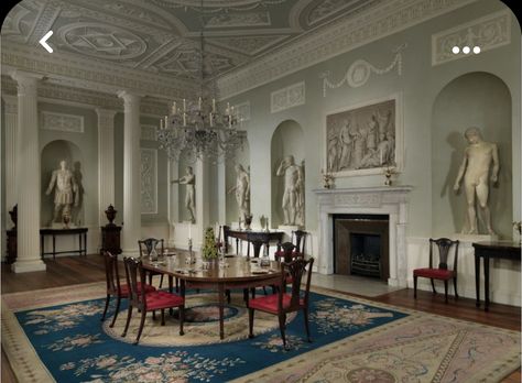 French Neoclassical Interior Design, French Neoclassical Interior, Parisian Style Home, Neoclassical Interior Design, Kenwood House, Harewood House, Robert Adam, Neoclassical Interior, Large Dining Room