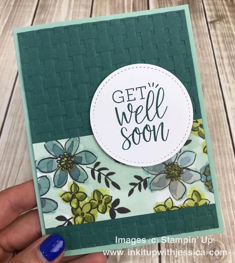 Easy Diy Sympathy Cards, Simple Get Well Cards Handmade, Diy Stamp Cards Ideas, Get Well Homemade Cards, Easy Get Well Soon Cards, Diy Get Well Cards Handmade, Get Well Diy Cards, Get Well Handmade Cards, Get Well Soon Diy Cards