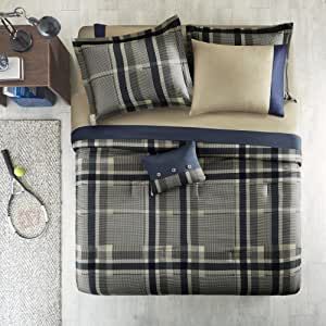 Plaid Comforter, Navy Bedding, Bed Stairs, Daybed With Drawers, Home Essence, Twin Comforter Sets, Daybed With Storage, Bob's Discount Furniture, Modern Color Palette