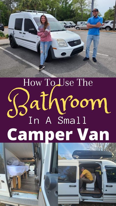 Mini Camper Van Toilet, Small Van Camper Conversion, Camper Toilet Ideas, Camper Van Toilet, Econoline Van Conversion, Van Life Bathroom, Van Conversion Toilet, Van Conversion Bathroom, Van Bathroom