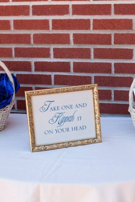 lol Sign for guests telling them to take kippot Jewish Wedding Chuppah, Ceremony Traditions, Jewish Wedding Traditions, Jewish Stuff, Wedding Chuppah, Crazy Wedding, Hebrew School, Summer Garden Wedding, Chalkboard Ideas