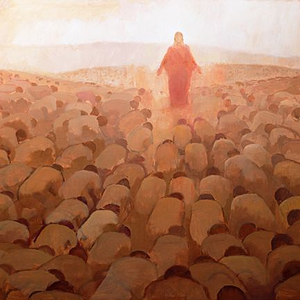 For it is written, "AS I LIVE, SAYS THE LORD, EVERY KNEE SHALL BOW TO ME, AND EVERY TONGUE SHALL GIVE PRAISE TO GOD." Romans 14:11 J Kirk Richards, Every Knee Shall Bow, Gospel Art, Pictures Of Jesus, Pictures Of Christ, Lds Art, Doctrine And Covenants, Christian Artwork, Prophetic Art