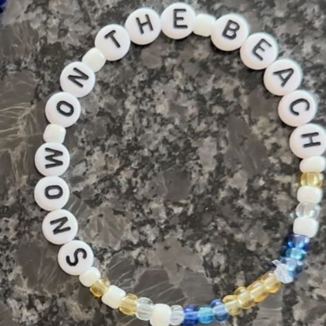 Snow On The Beach Taylor Swift Bracelet, Snow On The Beach Bracelet, Snow On The Beach Taylor, Swiftie Bracelet, Concert Bracelets, Snow On The Beach, Eras Bracelets, Swift Bracelet, Swift Bracelets