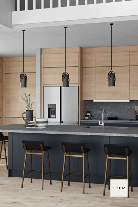 Form Kitchen Cabinets, Modern Earthy Kitchen, Adu Interior, Kitchen Cabinets Light Wood, Award Winning Kitchen Design, German Kitchen Design, European Kitchen Design, Apartment Remodel, Scandinavian Cabin