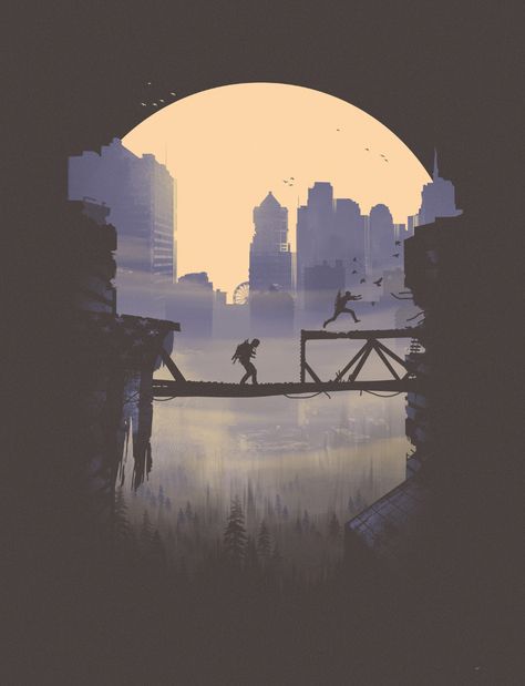 Fantasy Artwork Landscape, The Last Of Us2, Poster Series, Silhouette Art, Last Of Us, The Masterpiece, Fantasy Artwork, Vintage Poster, Visual Design