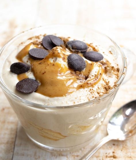 Peanut Butter Yogurt Smoothie, Pb2 Yogurt Recipes, Vanilla Yogurt And Peanut Butter, Peanut Butter And Yogurt Dessert, Greek Yogurt With Peanut Butter, Yogurt Desserts Healthy, Greek Yogurt And Peanut Butter Powder, Healthy Greek Yogurt Parfait Recipes, Pb2 Greek Yogurt Recipes