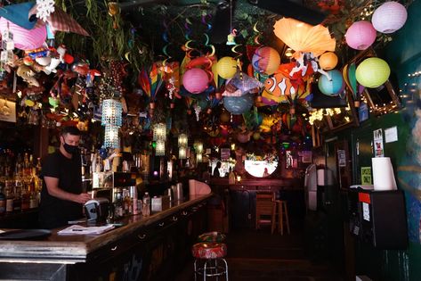 Gay Bar Aesthetic, Dnd Setting, Lesbian Bar, Nyc Bars, London Bars, Nyc Aesthetic, Lily Pond, Gathering Space, City That Never Sleeps