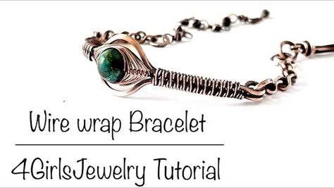 Versatile Wire Wrapped Bracelet Tutorial has Pretty Options - The Beading Gem's Journal Wire Wrapped Bracelet Tutorial, Copper Jewelry Tutorial, Wire Bracelet Tutorial, Wrap Bracelet Tutorial, Wire Projects, Bracelet Tutorials, Celtic Knot Jewelry, Wire Wrap Bracelet, Wire Tutorials