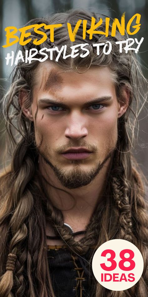 Discover 38 bold Viking hairstyles perfect for men looking for a rugged and unique look. From braids to undercuts, find your next adventurous style. ⚔️💈 #VikingHairstyles #MensHair #BoldLooks Bandana Hairstyles For Men, Long Hairstyles For Men Wedding, Viking Mens Hair, Viking Braids Men Short, Viking Hair Medium Length, Viking Haircut Men Short, Traditional Scottish Hairstyles, Short Viking Hairstyles Men, Braided Hair Men