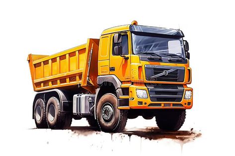 Heavy dump truck lorry tipper yellow construction equipment isolated on white background stock images Dump Truck Drawing, Simple Dump Truck Drawing, Dump Truck Painting, Mechanic Cartoon, Dump Truck Illustration, Dump Truck Svg, Truck Illustration, Cool Backgrounds For Iphone, Heavy Construction Equipment