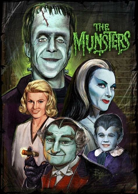 Happy Days Tv Show, Universal Monsters Art, Munsters Tv Show, Herman Munster, Dibujos Toy Story, The Munster, The Munsters, Classic Horror Movies, Universal Monsters