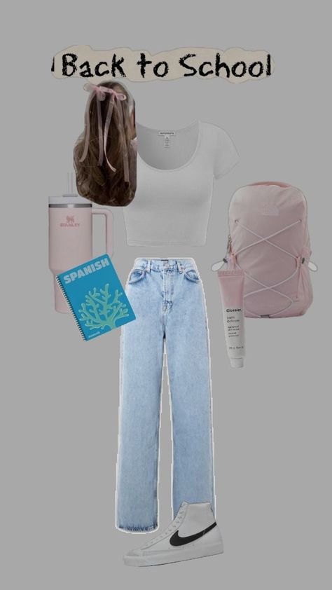 back to school outfits#Fitinspo #Backtoschool #Backtoschooloutfit #Outfitinspo #Ihateschool #backtoschooloutfitshighschool Back To Outfits School, Cute First Day Of School Outfits Girly, Teenage Summer, First Day Of School Outfits, Back To School Outfits Highschool, First Day Of School Fits, Outfits Highschool, Cute Middle School Outfits, Teacher Fits