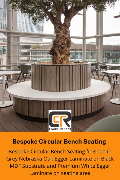 Circular Reception Desk, Circular Bench, Wooden Wall Cladding, Foot Design, Booth Seating, Built In Seating, Bench Seating, Reception Desk, Wall Cladding