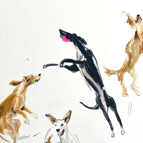 Jenny Bloomfield on Instagram: "Day 3304: jumping for joy (This will be included in my next release of original dog drawings on 29th Sept at 7pm UK time) #drawingaday #drawingadaychallenge #illustration #drawingadaychallenge #dogsofinstagram #jumpingdogs #jumpingforjoy #dogsketch #drawingdogs #dailysketch" Dog Run Drawing, Dog Jumping Illustration, Jenny Bloomfield, Jumping Dog, Dog Jumping, Dog Drawings, Ball Drawing, Dog Sketch, Jumping For Joy