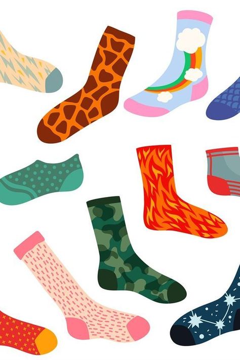 Socks Design Illustration, Sock Branding, Socks Design Ideas, Socks Wallpaper, Socks Illustration, Socks Photography, Socks Aesthetic, Silly Socks, Socks Design