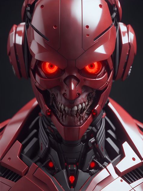 Evil Robot Concept Art, Robot Villain, Scary Robot, Horror Robot, Dystopian Horror, Evil Robot, Dark Future, Humanoid Robot, Black Comics