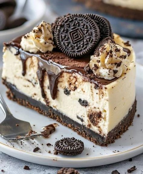 Marion Grasby Recipes | Oreo Brookie Cheesecake | Facebook Marion Grasby Recipes, Oreo Brookie, Brownie Chocolate Chip Cookie, Oreo Whipped Cream, Butterscotch Cheesecake, Recipes Oreo, Chocolate Chip Cookie Cheesecake, Marion Grasby, Cookie Cheesecake