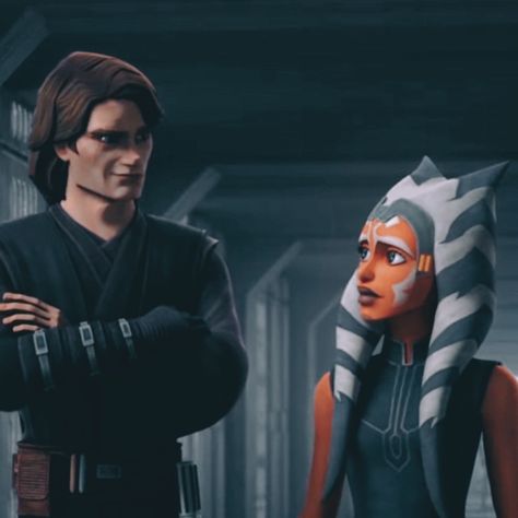 Anakin And Ahsoka Matching Pfp, Star Wars Anakin And Ahsoka, Anakin And Ahsoka Aesthetic, Clone Wars Anakin Icon, Anakin Skywalker Icon Clone Wars, Anakin Skywalker Ahsoka, Ashoka And Anakin, Anakin And Ashoka, Clone Wars Icons