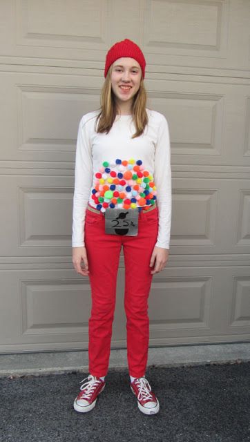 Gumball Machine Costume, Modest Halloween Costumes, Costumes Faciles, Food Halloween Costumes, Costumes For Work, Halloween Costumes For Work, Halloween Costumes For Women, Diy Halloween Costumes For Women, Diy Halloween Costumes For Kids