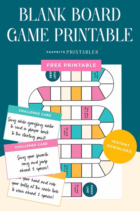 Free Printable Game Boards, Game Night At Home, Board Game Printable, Printable Board Game, Free Board Games, Board Game Template, Spanish Games, Board Games Diy, Math Subtraction