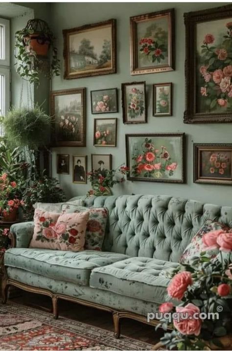 Spring Living Room Decor, Spring Living Room, Casa Vintage, Boho Living Room, A Living Room, Living Room Ideas, Dream House Decor, Dream Home Design, Home Decor Inspiration