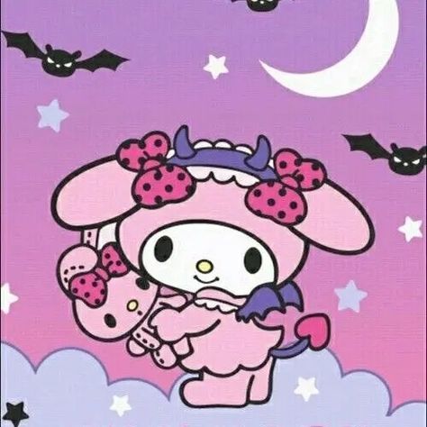 My Melody Halloween Wallpaper, Wallpaper Iphone My Melody, My Melody Halloween Costume, My Melody Pumpkin, Halloween My Melody, My Melody Halloween, Hello Kitty And My Melody, Romanticing Life, Hello Kitty Halloween Wallpaper