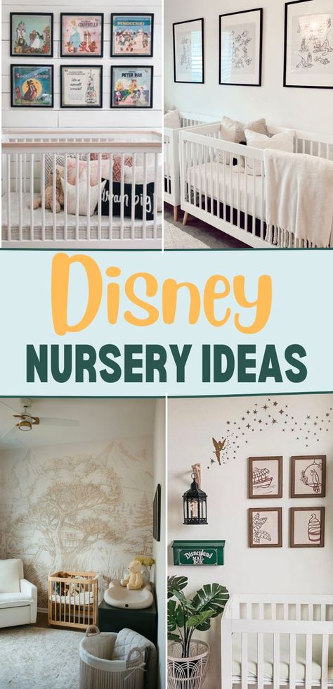 Disney Themed Nursery Ideas for a Magical Baby's Room! Disney Nursery Ideas, Organization Nursery, Disney Nursery, Nursery Room Inspiration, Nursery Organization, Nursery Wallpaper, Nursery Room Decor, Decor Nursery, Nursery Ideas