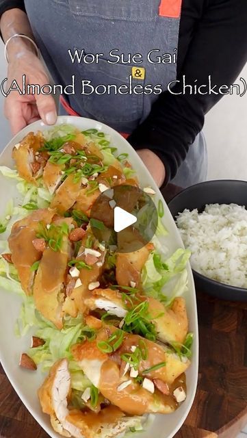 Shereen Pavlides on Instagram: "Wor Sue Gai (Boneless Almond Chicken). Originating in Ohio or Michigan? 👊Duke it out in the comments…. 
.
.
.
#almondbonelesschicken #worsuegai #chinesefood #ABC #chicken #foodies #cookingwithshereen" Wor Sui Gai, Almond Chicken Chinese, Abc Chicken, Almond Boneless Chicken, Shereen Pavlides, Chicken Chinese, Almond Chicken, Asian Foods, Party Recipes