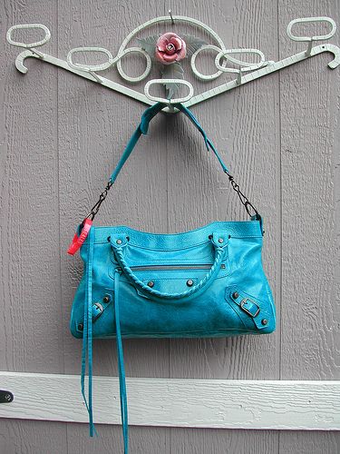 05 Turquoise Balenciaga First Leather Bag Balenciaga First, Bag Styling, Turquoise Bag, Dream Bag, Balenciaga Bag, City Bag, Mint Color, Cute Bags, Nylon Bag