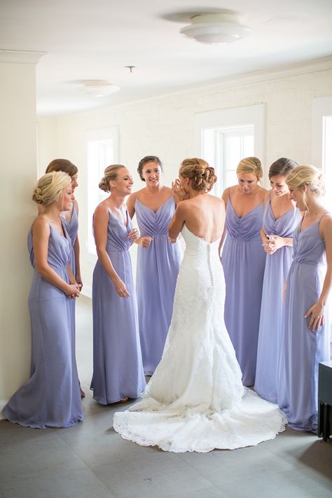 Purple Wedding Ideas - classic southern wedding | Archetype Studio Inc. | Glamour & Grace Lavender And Periwinkle Wedding, Periwinkle And Grey Wedding, Periwinkle Purple Bridesmaids Dresses, Wedding Periwinkle, Bow Renewal, Periwinkle Bridesmaid, Lilies Wedding, Periwinkle Wedding, Realistic Wedding