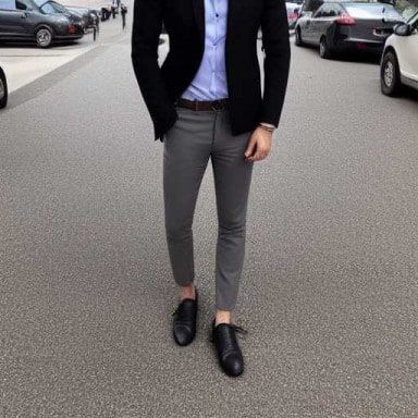 Grey dress pants men