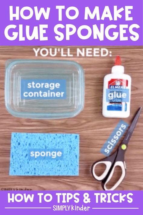 Preschool Glue, Preschool Classroom Organization, Glue Sponge, Student Information Form, How To Make Glue, Preschool Classrooms, Asd Classroom, Preschool Rooms, Classroom Hacks