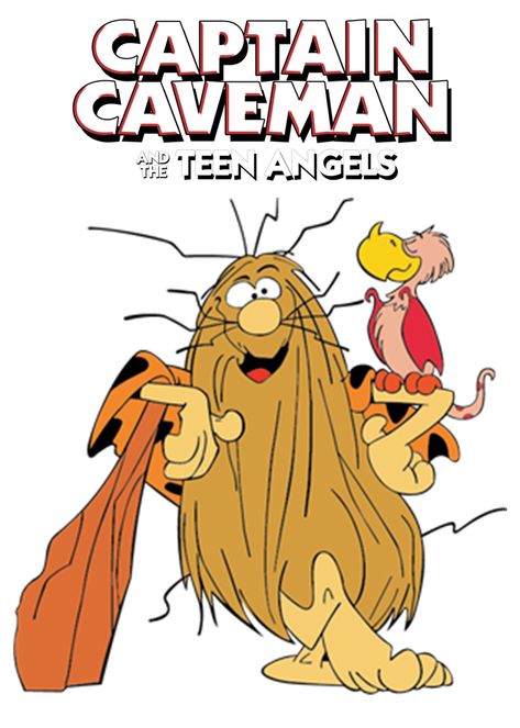 1997, Captain Caveman and the Teen Angels is an American animated mystery comedy series created by Joe Ruby and Ken Spears and produced by Hanna-Barbera Productions for ABC. (L26298) Captain Caveman Cartoons, Caveman Cartoon, 80s Cartoon Shows, 80s Cartoon Characters, Hanna Barbera Characters, 90s Cartoon Characters, Captain Caveman, Teen Angels, Old Cartoon Characters