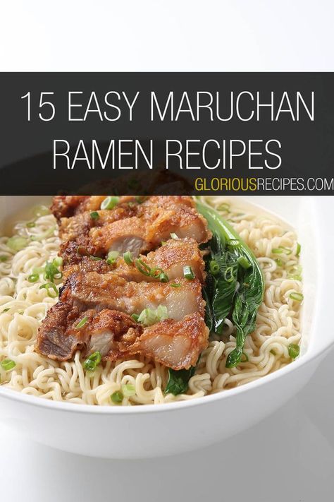 Maruchan Ramen Recipes Maruchan Ramen Recipes, Ramekin Recipe, Ramen Burger, Maruchan Ramen, Best Lunch Recipes, Ramen Recipes, Instant Noodle, Sriracha Sauce, Recipes To Try