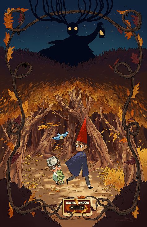 Garden Falls, Drawing Trees, Greece Painting, Desenhos Gravity Falls, Future Wallpaper, Autumn Illustration, Over The Garden Wall, Pumpkin Art, Star Wars Artwork