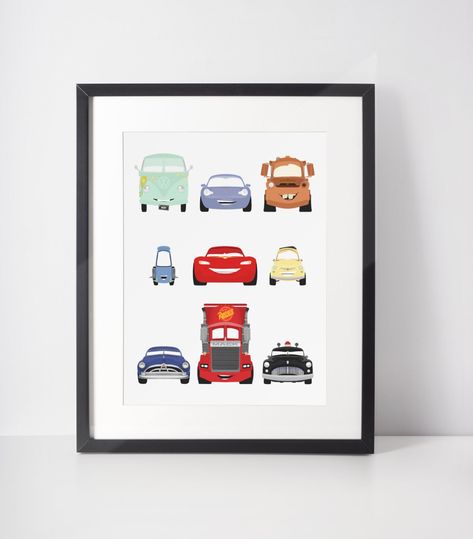 Boys Disney Themed Bedroom, Disney Pixar Cars Bedroom, Disney Cars Toddler Bedroom, Neutral Car Bedroom, Modern Car Themed Bedroom, Cars Theme Room Boys, Disney Cars Room Decor, Pixar Cars Nursery, Pixar Cars Themed Bedroom