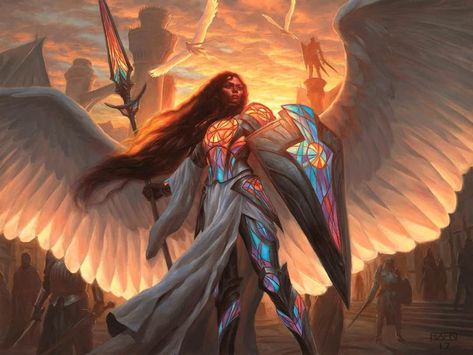 Chris Rahn, Warrior Angel, Illustration Design Graphique, Mtg Art, Angels And Demons, Afro Art, Arte Fantasy, Magic Art, Angel Art