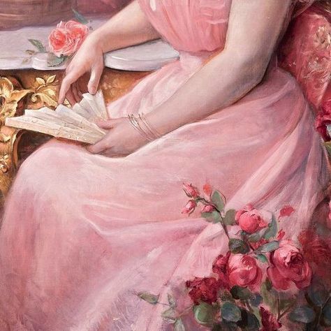 X Femininity Artwork, Tapestry Pink, Masterpieces Painting, Victorian Paintings, Royalty Aesthetic, Pink Painting, Feminine Art, Roman Art, Realistic Paintings