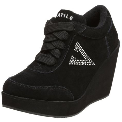 Yup just bought these Platform Tennis Shoes, Sneaker Wedges, Black Wedge Sneakers, Volatile Shoes, Cute Wedges, Platform Wedge Heels, Shoes Store, Wedges Style, Sneaker Shoes